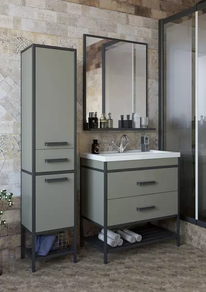 Мебель для ванной «Sanflor» Норд 60 тауп/чёрный муар - фото 1