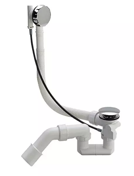 

Сифон для ванны слив-перелив «Vitra» Leg Set 59970013000 хром полуавтомат