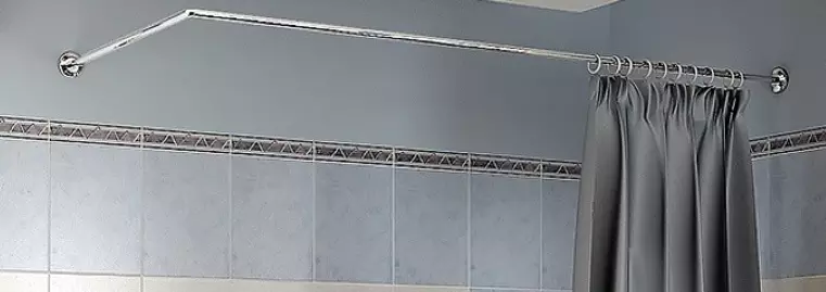 

Карниз для ванной «Radomir» Г-образный 160/70 на стену хром