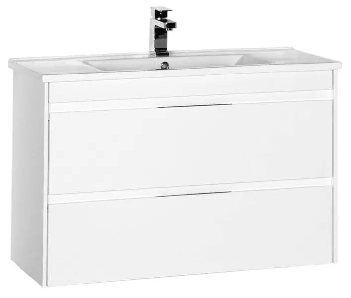 

Тумба с раковиной «Aquanet» Тулон 100 (Atria 100 9100 ) подвесная белая