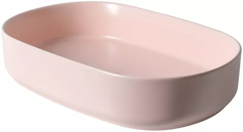 Раковина «Allen Brau» Fantasy Oval 55/36 4.11022.SM фарфоровая розовая, цвет розовый