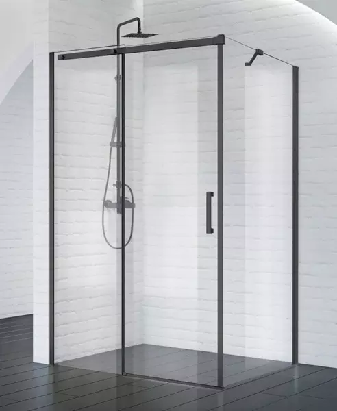 

Душевой угол-ограждение «Belbagno» ACQUA-AH-1-140/90-C-NERO 140/90 прозрачный/чёрный без поддона универсальный