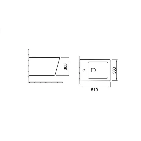 Подвесное биде «Vincea» Q-Line VB1-12G1B золото/черный
