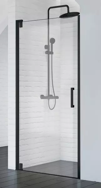 

Душевая дверь «Belbagno» MARMI-B-1-90-C-NERO 90/195 прозрачная/чёрная универсальная
