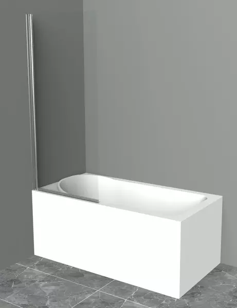 Шторка на ванну стеклянная «Belbagno» UNO-V-1-70/150-P-Cr матовая универсальная