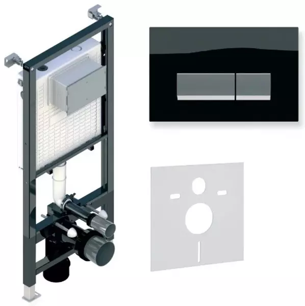 

Инсталляция для унитаза с кнопкой «Koller Pool» Alcora ST1200/Integro Black Glass