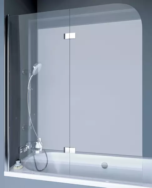 

Шторка на ванну стеклянная «Koller Pool» Waterfall Line QP97 115/140 матовая/хром левая