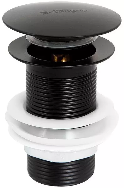 Донный клапан для раковины «Belbagno» BB-SC-NERO с механизмом Клик-Клак чёрный