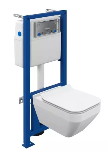 

Комплект инсталляция с унитазом «Cersanit» Crea Square Clean On DPL EO slim/Link Pro безободковый белый