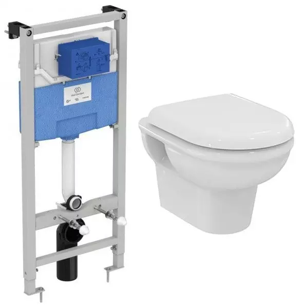 

Комплект инсталляция с унитазом «Ideal Standard» Exacto/Prosys Frame 120 M X042601 безободковый белый
