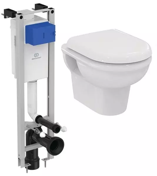 

Комплект инсталляция с унитазом «Ideal Standard» Exacto/Prosys Eco Frame M X022601 безободковый белый