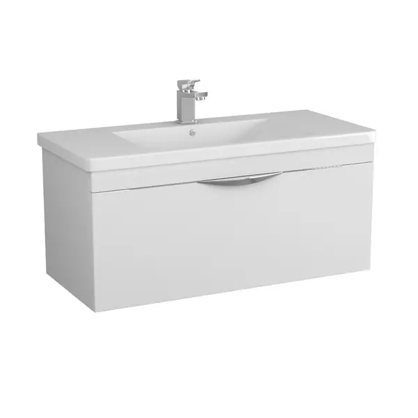 

Тумба с раковиной «Owl 1975» Sjel 100 (Soft 100 13100) подвесная белый лак