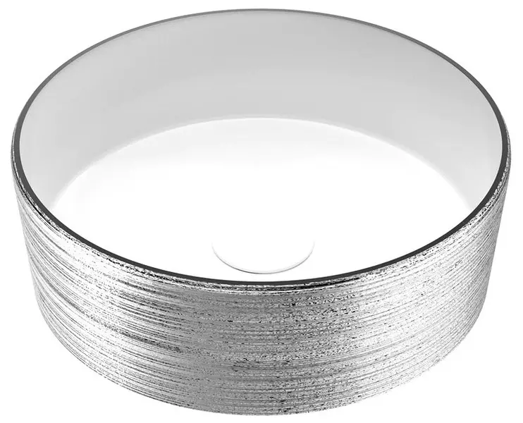 Раковина «Grossman» GR-5020SW 36/36 фаянсовая серебро