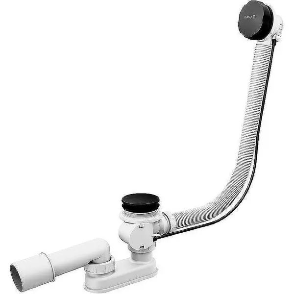 Сифон для ванны слив-перелив Ravak X01745 перелив 57 см чёрный полуавтомат 10010₽