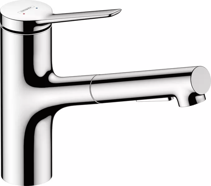 

Смеситель для кухонной мойки «Hansgrohe» Zesis M33 74800000 с выдвижным изливом хром
