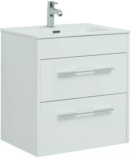 

Тумба с раковиной «Aquanet» Августа 60 (2 ящика) (Flat 60) подвесная белая
