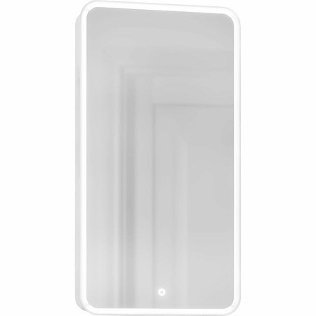 Зеркальный шкаф Jorno Pastel 46 с подсветкой белый жемчуг 16581₽