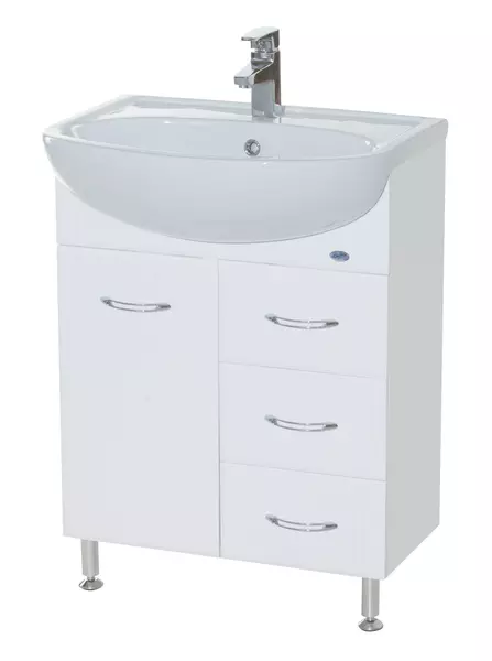 

Тумба с раковиной «Bellezza» Уют 60 Н с 3 ящиками (Уют 60) белая
