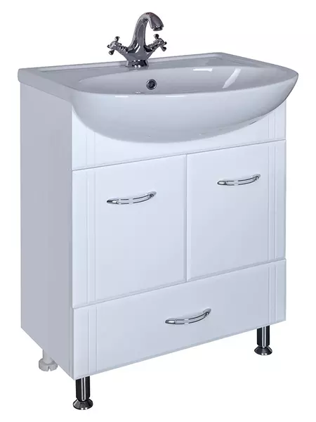 

Тумба с раковиной «Bellezza» Уют 60 Н с нижним ящиком (Уют 60) белая