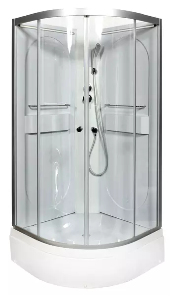 

Душевая кабина «Deto» L510 N Led 100/100 средний поддон прозрачная/хром без крыши с электрикой