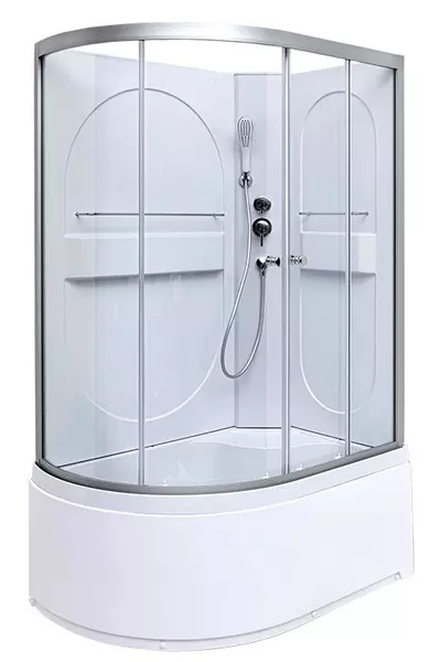 

Душевая кабина «Deto» L620 N 120/80 высокий поддон прозрачная/хром без крыши правая