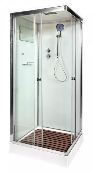 

Душевая кабина «Deto» K-401S 100/100 низкий поддон прозрачная/белая