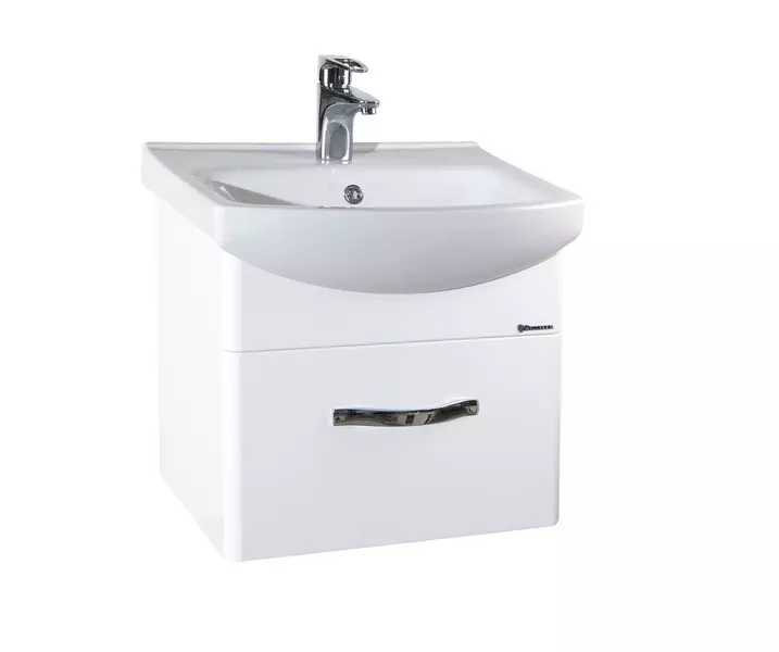 

Тумба с раковиной «Bellezza» Анкона 55 с 1 ящиком (Элеганс 55) подвесная белая