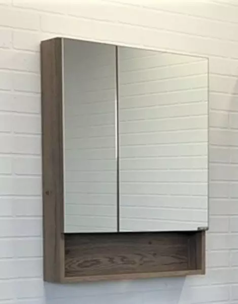 

Зеркальный шкаф «Comforty» Никосия 60 без света дуб тёмный