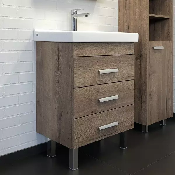 

Тумба с раковиной «Comforty» Никосия 60Н (Fest 60 F01) дуб тёмный