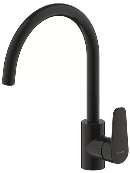 

Смеситель для кухонной мойки «Bravat» Source F7173218BW-ENG чёрный