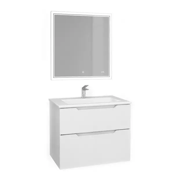 Мебель для ванной подвесная «Jorno» Slide 75 белая