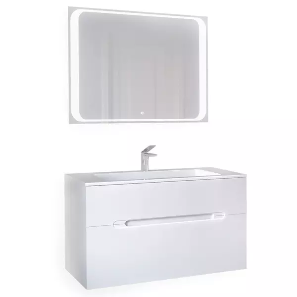 Мебель для ванной подвесная «Jorno» Modul 100 белая