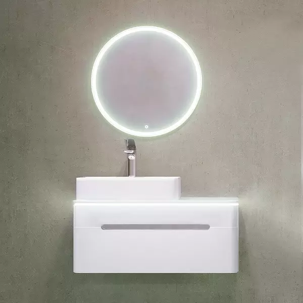 Мебель для ванной подвесная «Jorno» Shine 90 белая с подсветкой