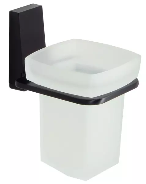 

Стакан для зубных щёток «WasserKRAFT» Abens K-3228 на стену чёрный/матовый