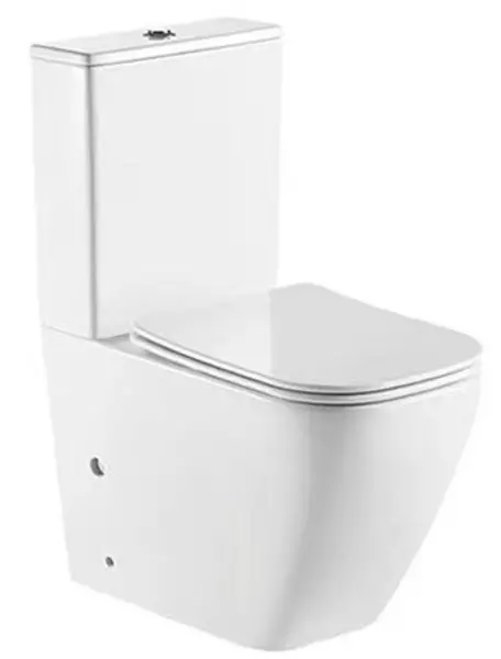 

Унитаз компакт безободковый «Cerutti» Mimi CT8707 белый с сиденьем дюропласт с микролифтом белое