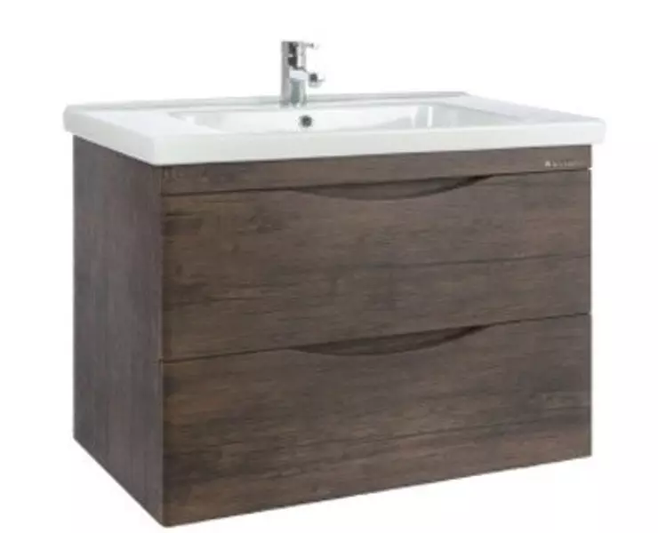 Тумба с раковиной «Bellezza» Санриса 80 (Como 80) подвесная орех