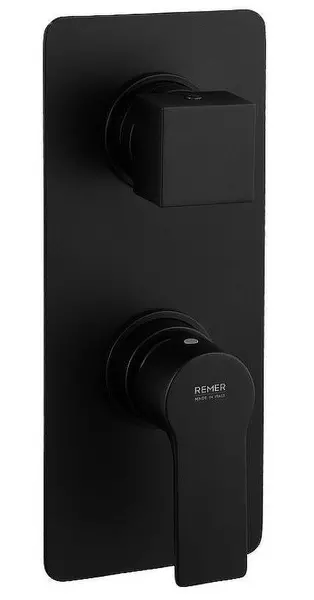 Внешняя часть смесителя Remer Energy EY92KBNO на 2 выхода чёрный матовый 44900₽