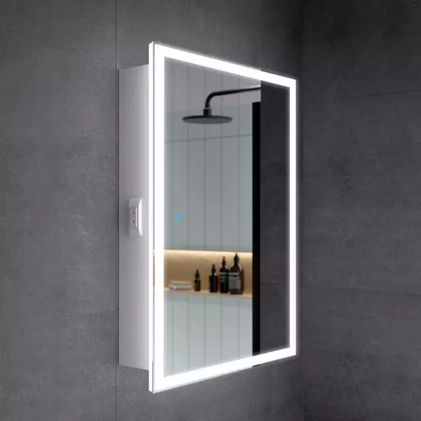 Зеркальный шкаф «Alavann» Rita 60 с сенсорным выключателем с подсветкой белый холодный правый