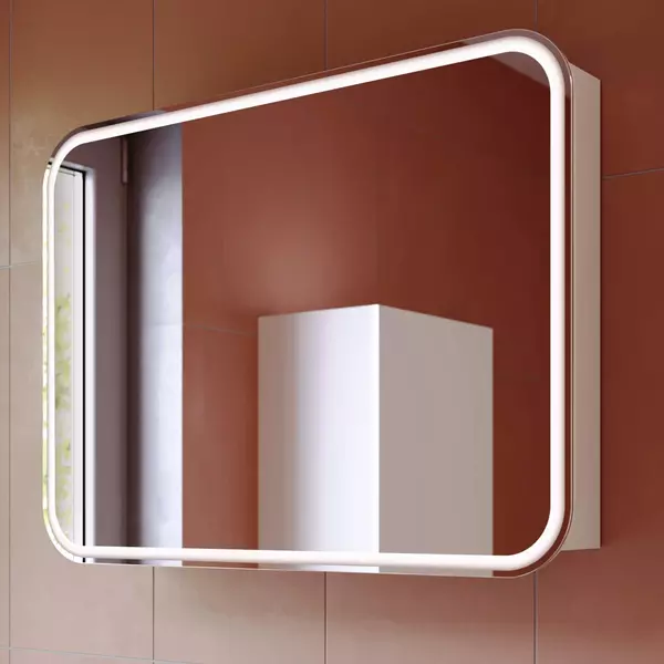 Зеркальный шкаф «Alavann» Lana 80G с подсветкой белый