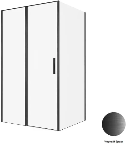 Душевой угол-ограждение Allen Brau Priority 12080 прозрачныйчёрный без поддона универсальный 53580₽