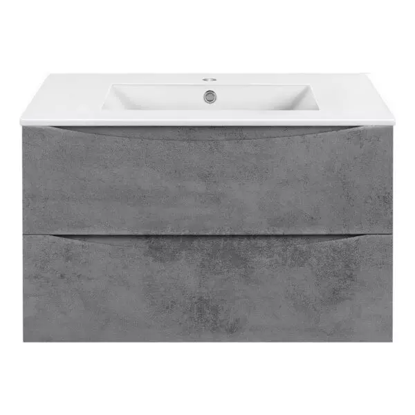 Тумба с раковиной Vincea Mia 80 VBS-13980 8146 белая подвесная Beton 32690₽