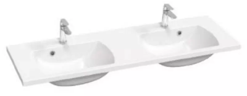 

Раковина двойная «Ravak» Classic II XJX01113000 130/45 литьевой мрамор белая
