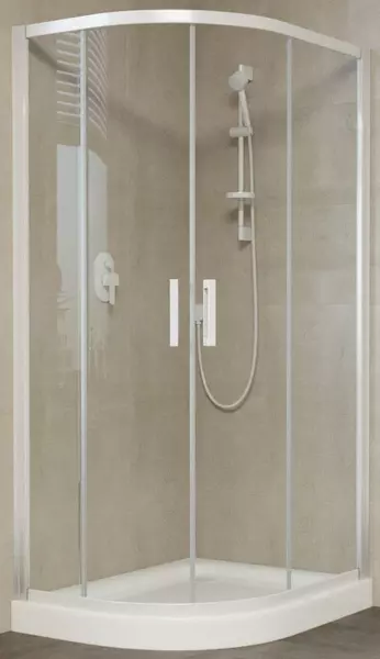 

Душевой угол-ограждение «Vegas Glass» ZS-F Novo 110/100 прозрачный/белый без поддона универсальный