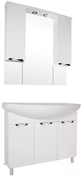 Мебель для ванной «ASB-Mebel» Мессина 100/3 белая