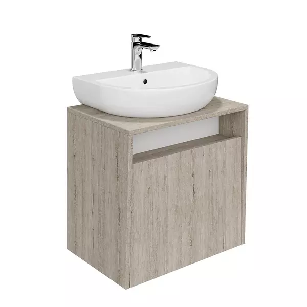 

Тумба с раковиной «Kerama Marazzi» Pro 60 (Buongiorno 55/43 NN) подвесная дуб Орегон
