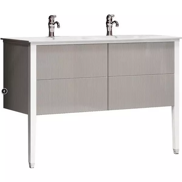 

Тумба с раковиной из массива «Opadiris» Рубинно 120 (Ibiza 121/2) серая/белая