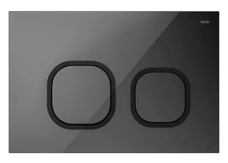

Кнопка смыва «Iddis» Uniglass 001 UNG01GBi77 стекло чёрная