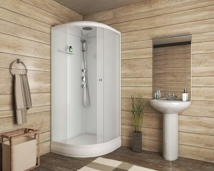 Душевая кабина «Albert&Bayer» Classic 909015WM-1.2 низкий поддон матовая/белая 90/90/218