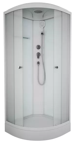 

Душевая кабина «Albert&Bayer» Advance 808015WM-1.2 низкий поддон матовая/белая 80/80/218