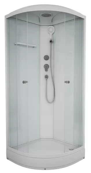 

Душевая кабина «Albert&Bayer» Advance 909015WC-1.2 низкий поддон прозрачная/белая 90/90/218